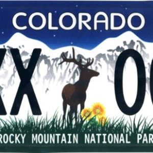Rocky Mountain National Park license plate