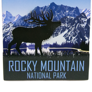 Magnet - RMNP Elk Silhouette 3D
