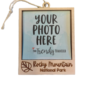 Ornament - Wooden Picture Frame with Aspen Leaf