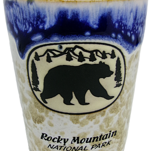 Shot Glass - RMNP Two Tone Bear Scene