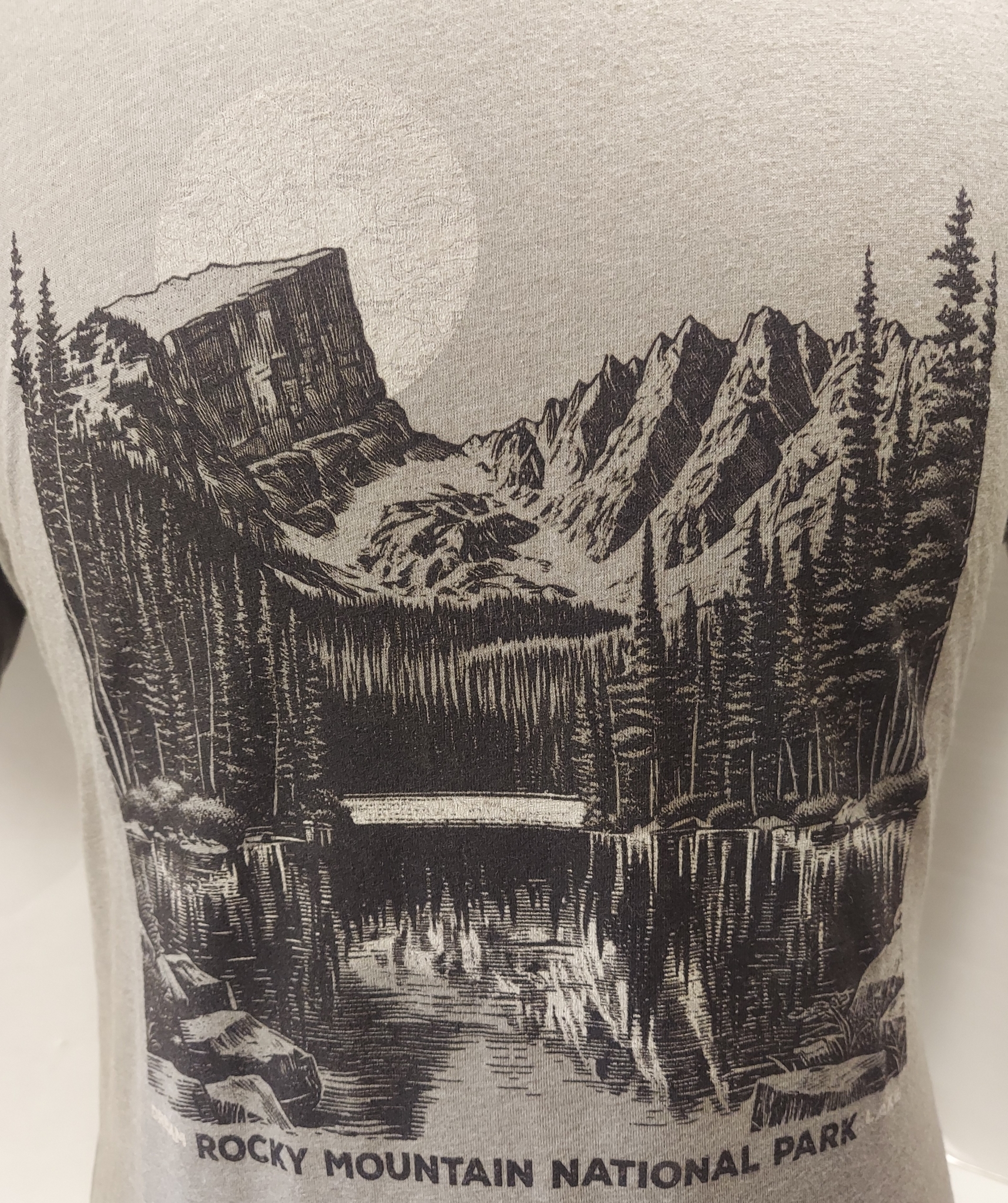 T-Shirt - RMNP Dream Lake Drawing - Image 2