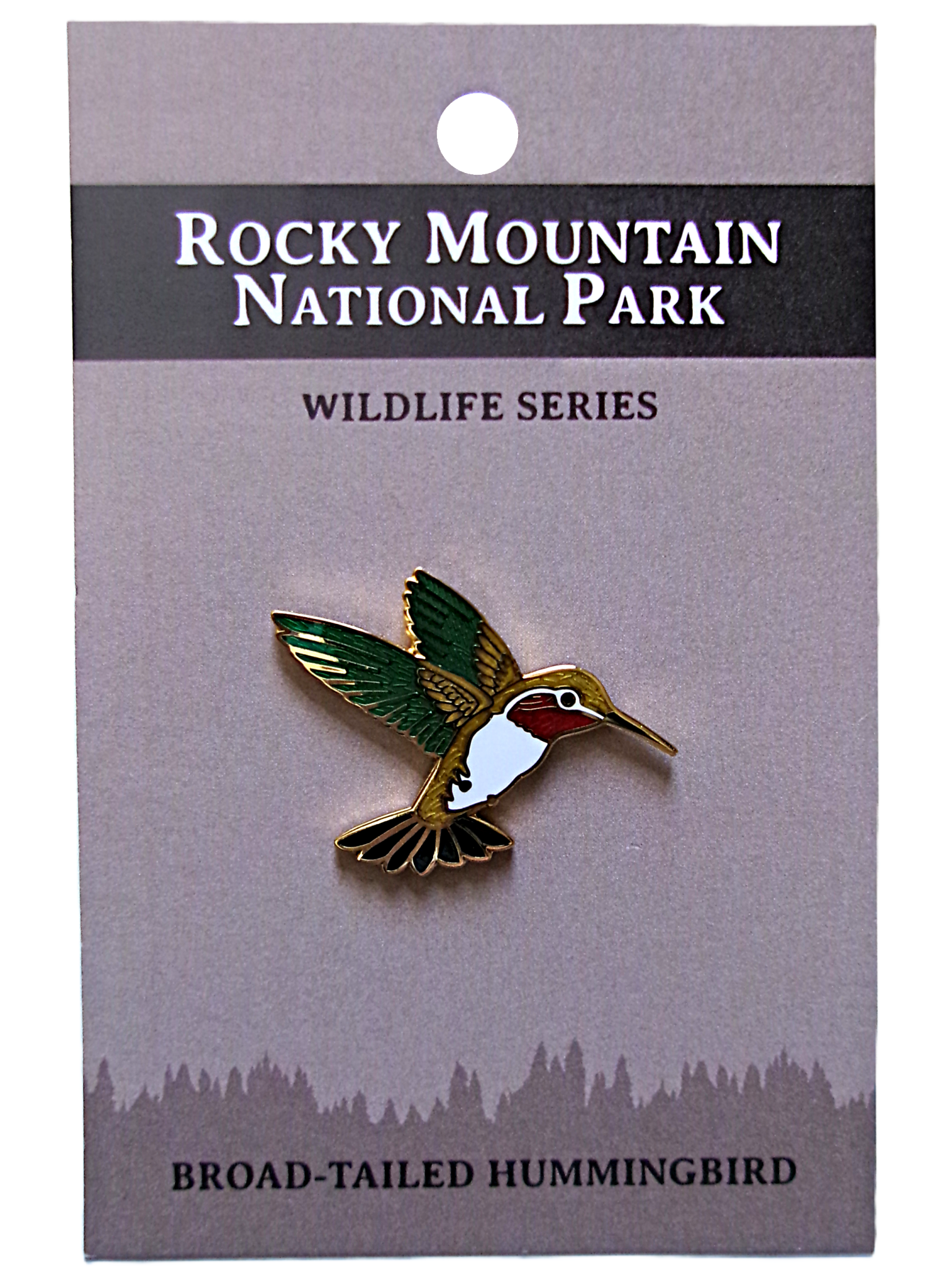 Pin - RMNP North American Wildlife Series Broad-Tailed Hummingbird