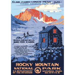 Postcard - Longs Peak WPA