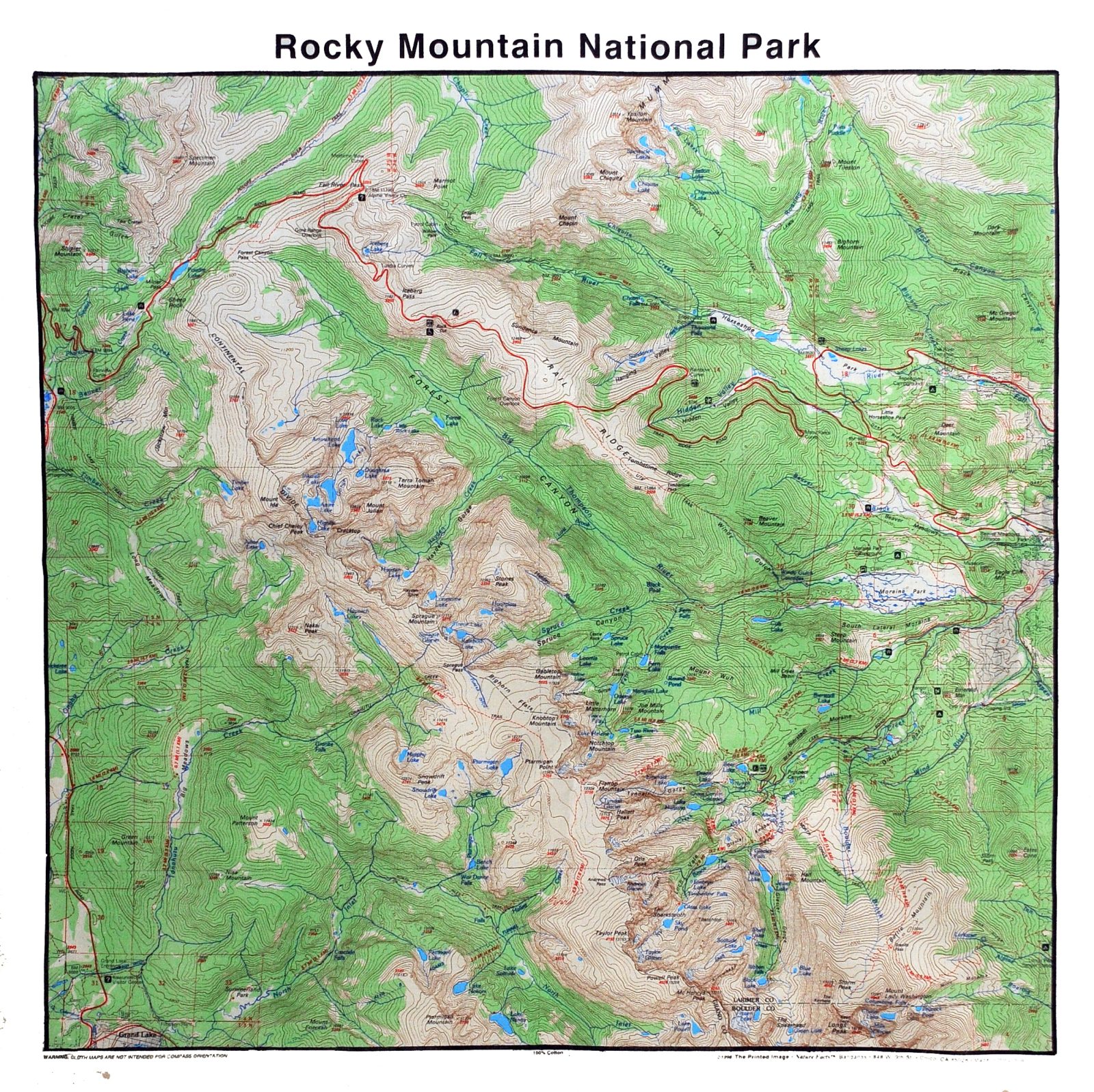 Bandana – Map of RMNP