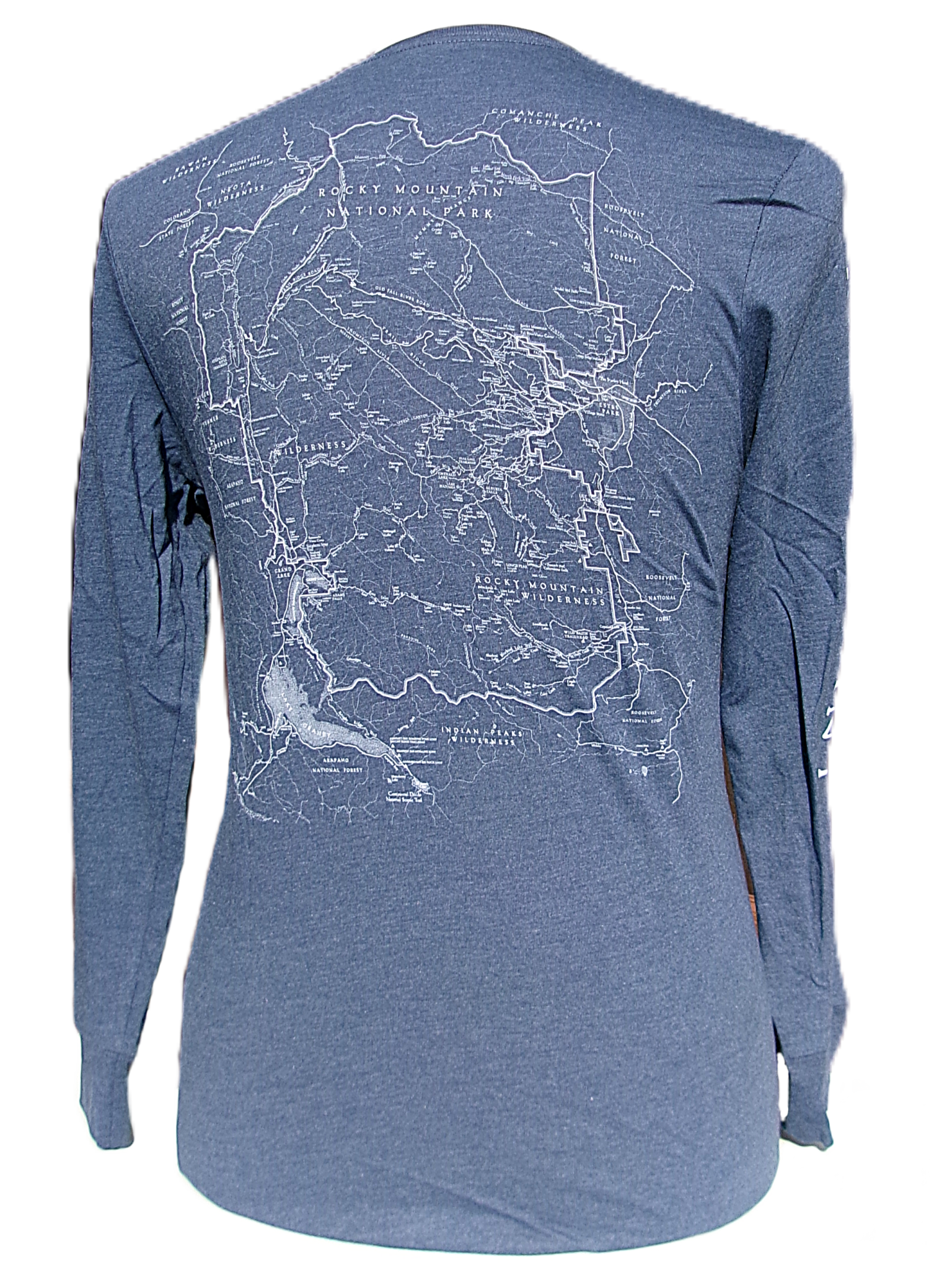 Long Sleeve Shirt - RMNP Map - Image 2