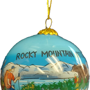 Ornament - RMNP Mountain Scene Glass