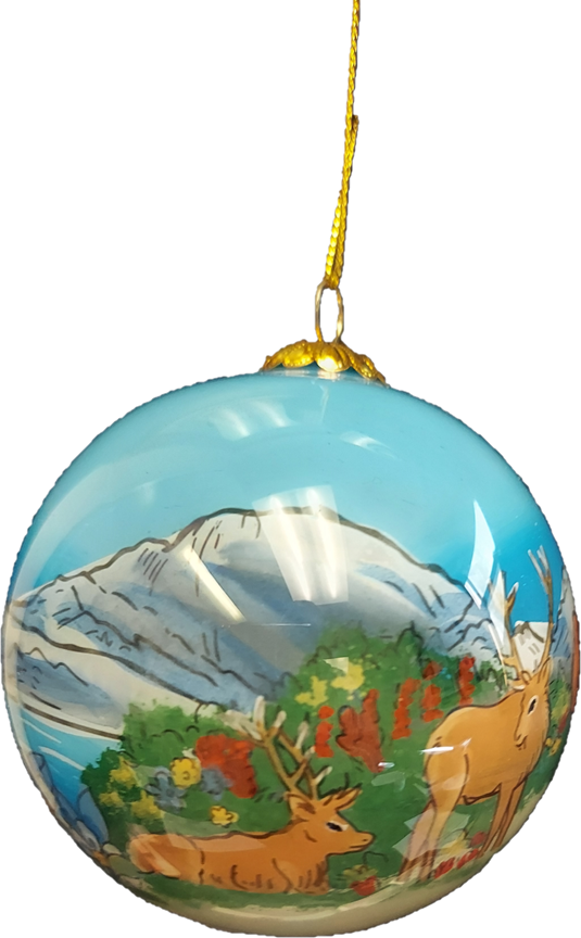 Ornament - RMNP Mountain Scene Glass - Image 2