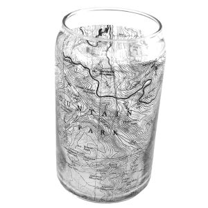Glass - Etched 16 oz RMNP Topo Map Pint