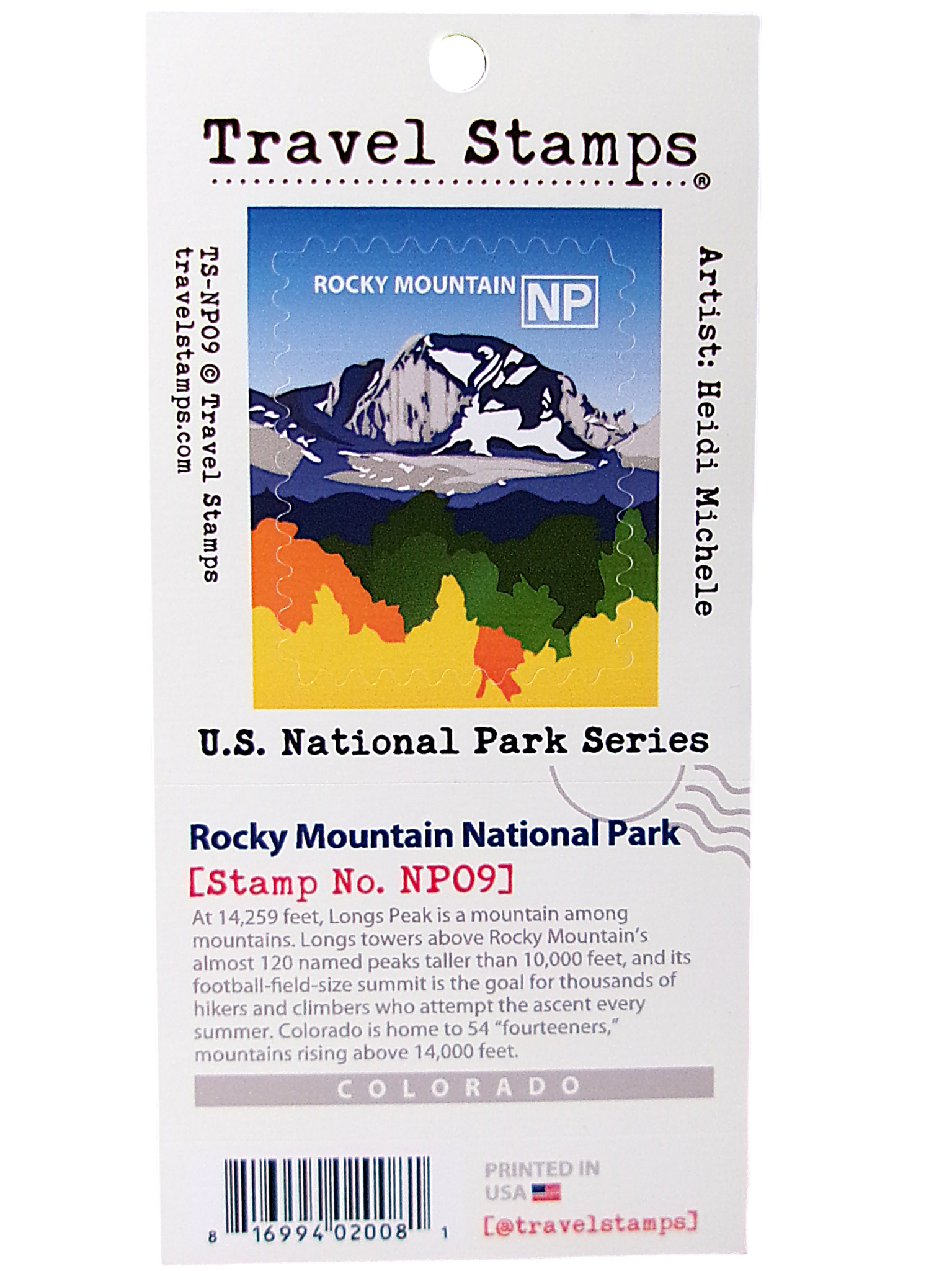 Sticker - RMNP Travel Stamp