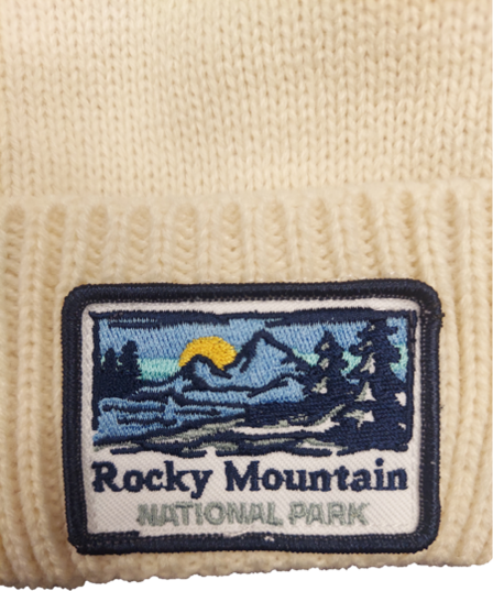 Hat - Beanie RMNP Watercolor Mountains - Image 2