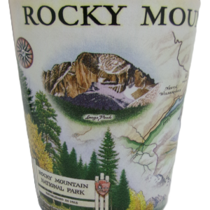 Shot Glass - RMNP Map Blue Xplorer